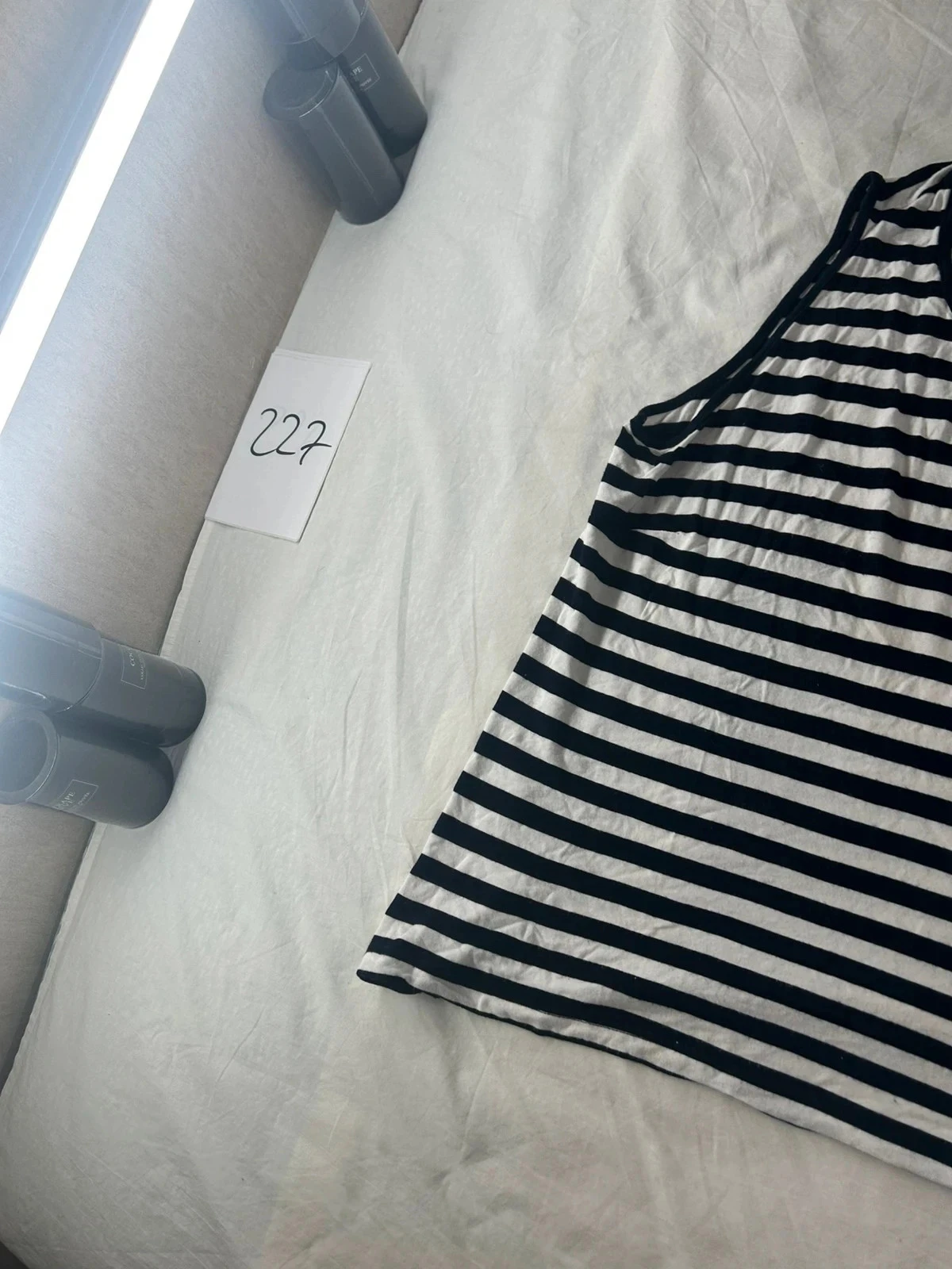Black and white striped tank top Alessa W. collection in viscose – photo 4
